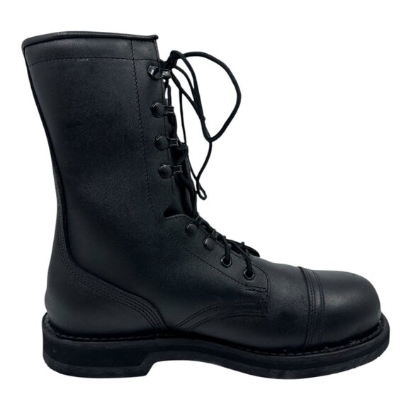 Vtg Addison Shoe Co Black Safety Work Boots Men's Sz 14R NWT Punk Grunge Police - Picture 8 of 13